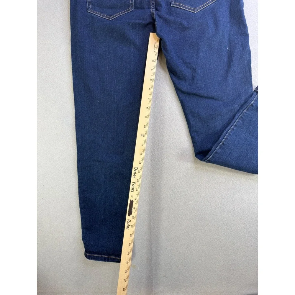 MICHAEL KORS Skinny Jeans Gold Zippers Dark Wash Size 6 Women's Denim